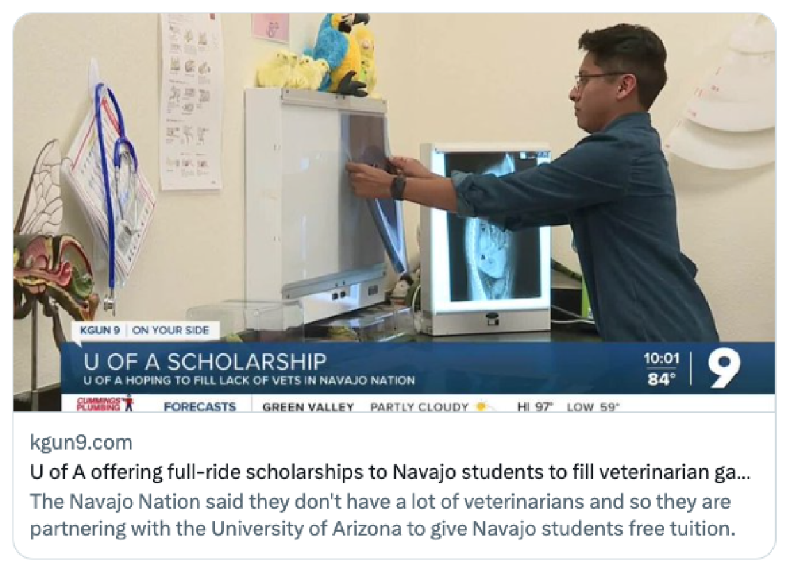 Navajo veterinary scholarship