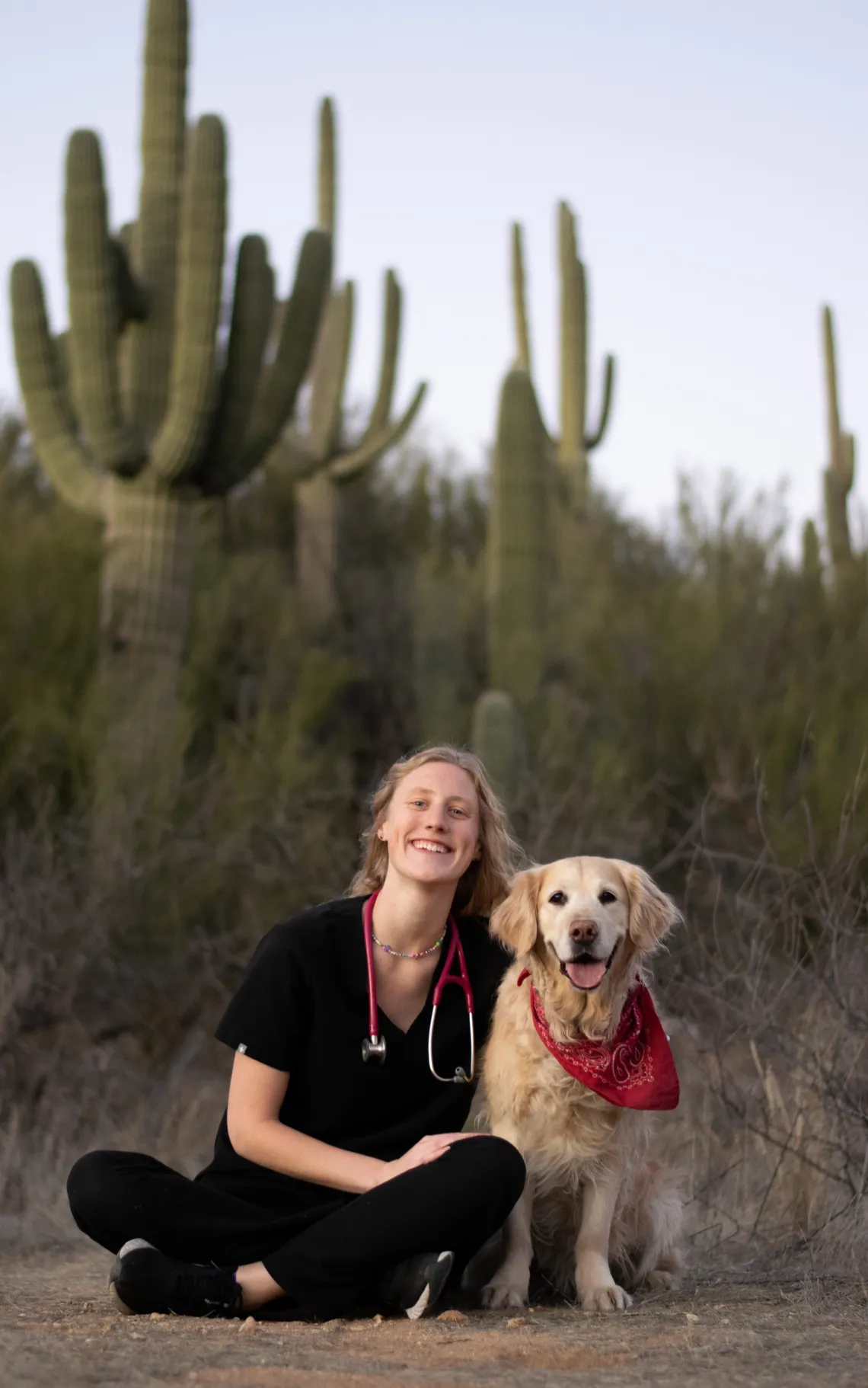 Sammy Kjelsberg with her dog