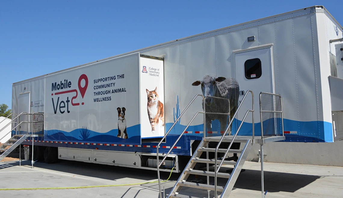 Exterior shot of mobile vet unit