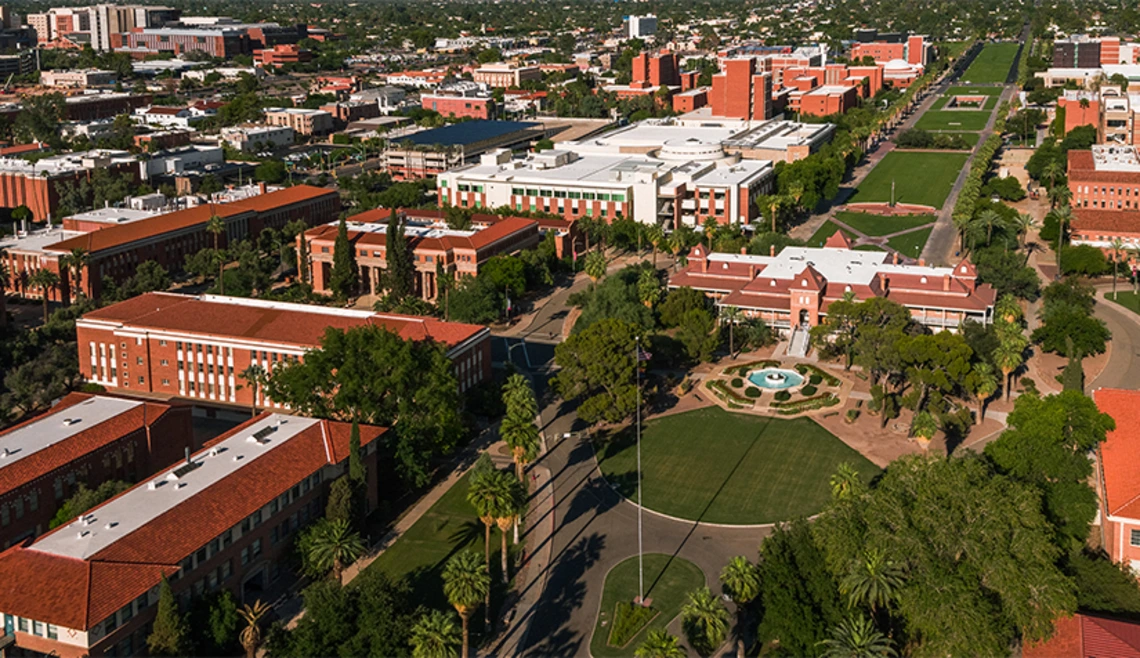 Aerial shot of UA campus