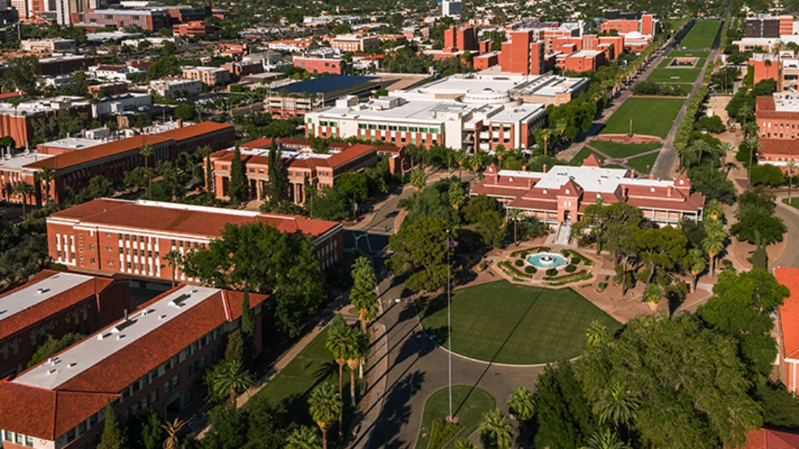 Aerial shot of UA campus
