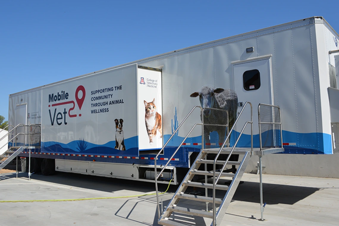 Exterior shot of mobile vet unit