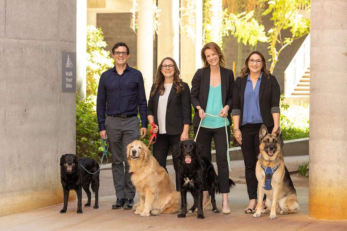 HAI research team with their dogs