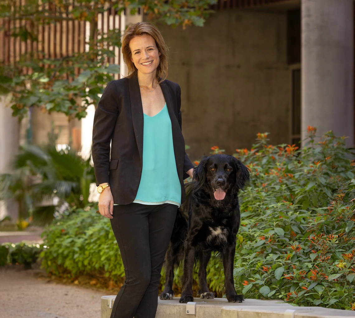 Emily Bray with her dog