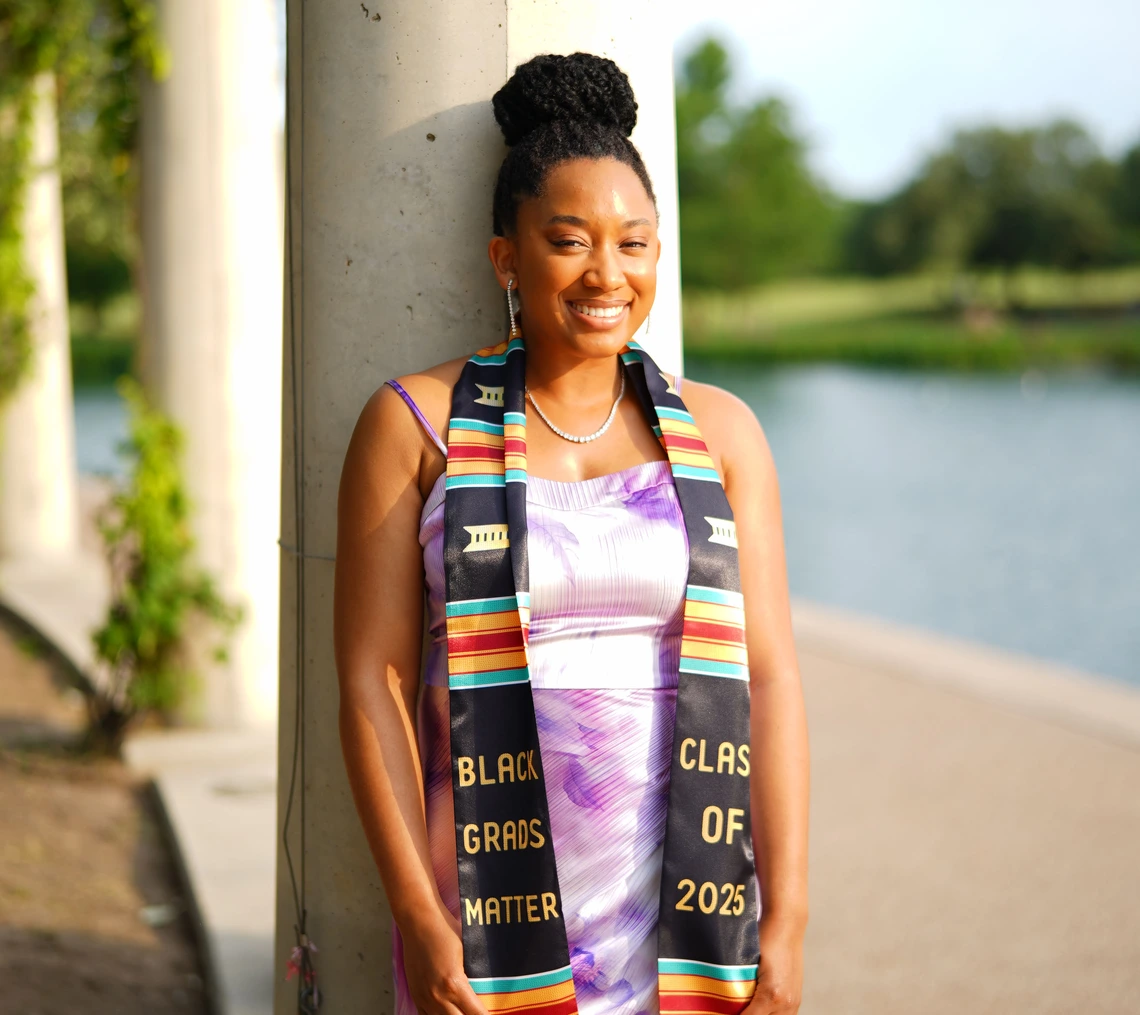 Danasia Perry-Kaliati celebrating her graduation