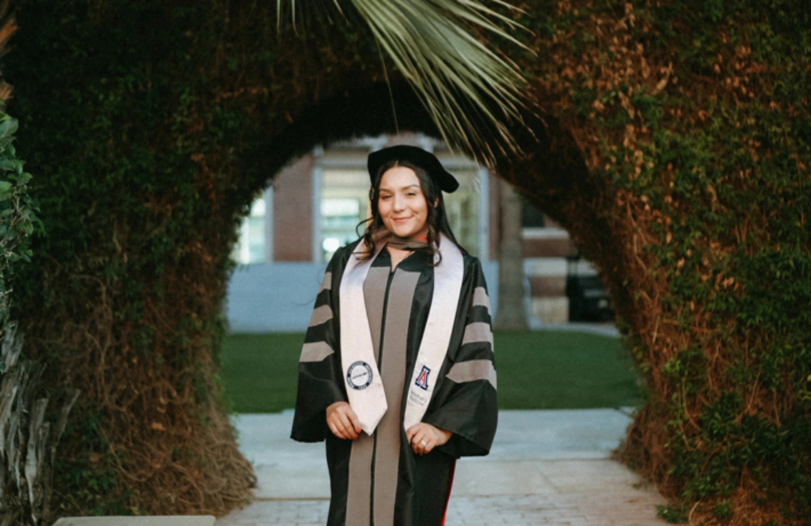 Dorothy celebrating her graduation