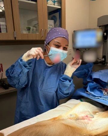 Dorothy performing surgery