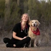 Sammy Kjelsberg with her dog