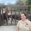 Taylor interning at the dallas zoo