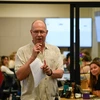 Dr. Walt Klimecki teaching his foundational class at the college of veterinary medicine.
